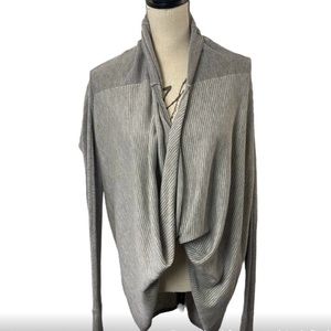 Rare Lululemon Grey Stripe Twist Front Iconic Sweater Wrap (S)